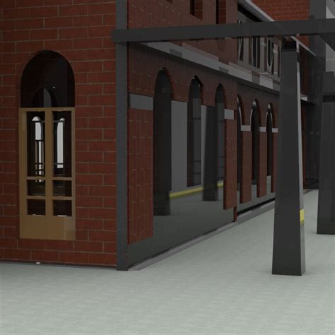 Railway Station Building | CGTrader