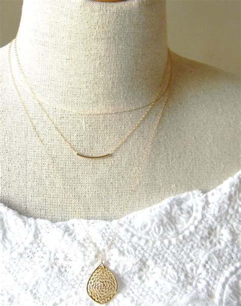 Layered Gold Necklaces / Layered Necklace Set / Gold Layering