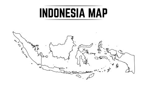 Outline Simple Map of Indonesia 3087754 Vector Art at Vecteezy