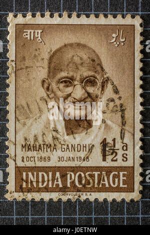 Mahatma gandhi, postage stamps, india, asia Stock Photo - Alamy