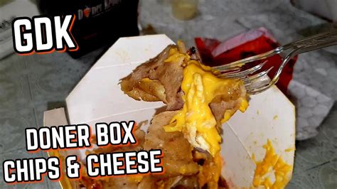 German Doner Kebab Doner Box With Fries And Cheese Food Review - YouTube