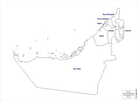 مجموعة خرائط صماء لدولة الامارات العربية المتحدة - المعرفة الجغرافية ...