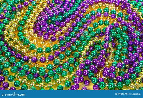 Mardi Gras Beads Background Stock Photo - Image: 49816744