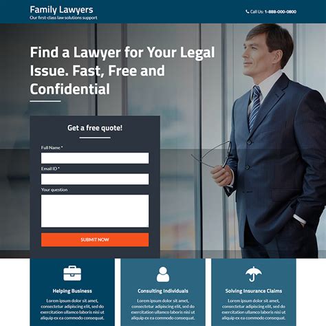 family lawyer free consultation landing page