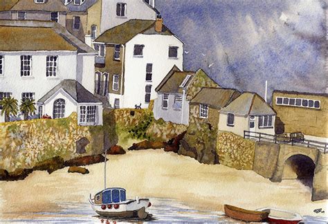 St Ives Cornwall. A4 print of watercolour painting. Sun sea | Etsy | St ...