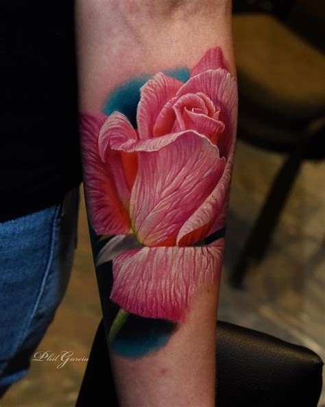 Color Rose Tattoos by Phil Garcia