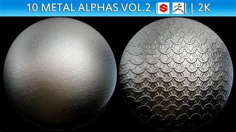 10 Metal Alphas vol. 2 (ZBrush - FlippedNormals