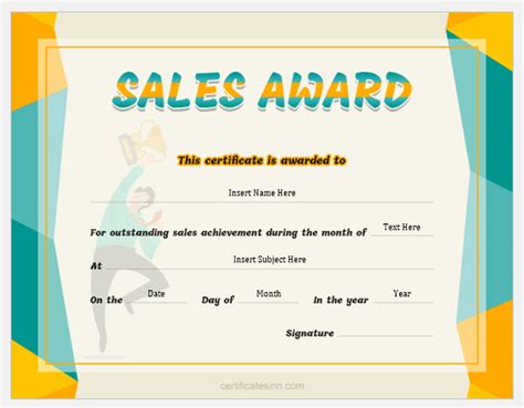 Best Sales Award Certificate Templates for Word | Professional Certificate Templates