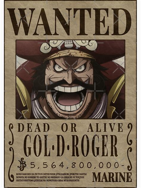 "Gold Roger One Piece Wanted Poster" Poster von OnePieceWanted | Redbubble