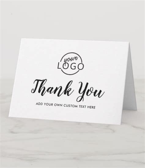 Custom logo pretty script business thank you cards | Zazzle.com | Business thank you cards ...