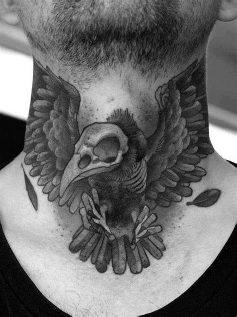 125 Top Neck Tattoo Designs This Year - Wild Tattoo Art | Bird skull ...