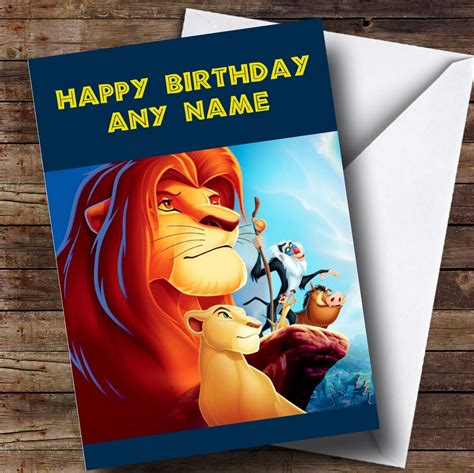 Personalised The Lion King Disney Children's Birthday Card - The Card Zoo