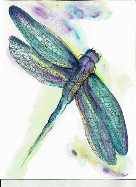 Items similar to Dragonfly Art Print 8 x 10 Watercolor Original Art on Etsy