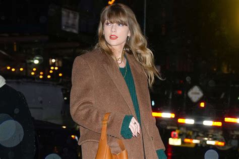 Taylor Swift Wears Green Sweater Dress to Electric Lady Studios