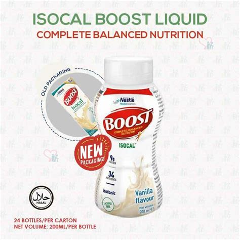 Nestle Boost Isocal Liquid Milk Carton of 24 Balanced Diet