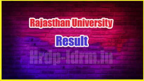 Rajasthan University Result 2024, BA BSc BCom, 1st 2nd 3rd Year Result ...