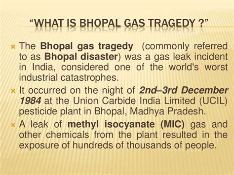 Bhopal gas tragedy