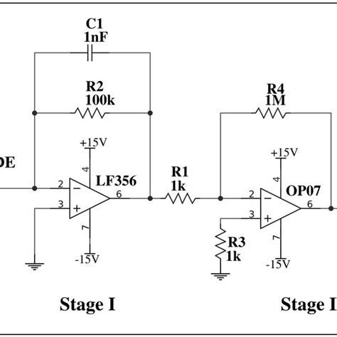 Amplification circuit of Si-pin photodiode. | Download Scientific Diagram