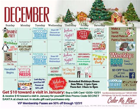 December Calendar of Events! - Princeton