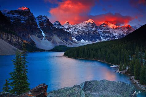 M445 Sunrise Moraine Lake and the Ten Peaks, Banff, Canada | Randall J ...