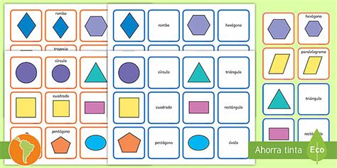 Juego de memoria: Figuras geométricas- Guía de trabajo