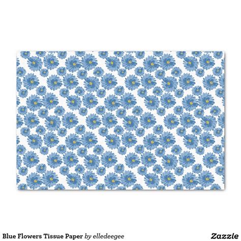 Blue Flowers Tissue Paper | Tissue paper, Blue flowers, Paper