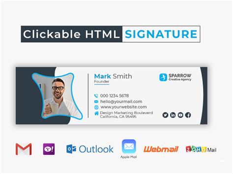 Clickable HTML Email Signature Template Design by Md Abu Umayer Sarker ...