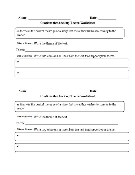 12 Best Images of Worksheets Finding The Theme - Reading Theme Worksheets, Theme Worksheets 3rd ...