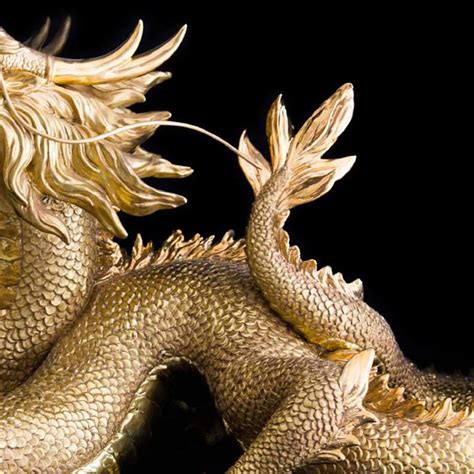 Gold Dragon Sculpture For Sale at 1stDibs