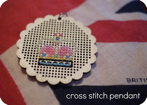 Cross stitch pendant