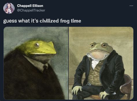 Gentleman Frog Meme Template