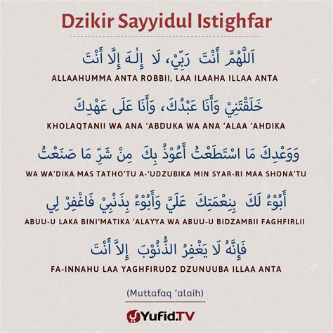 DOA SAYYIDUL ISTIGHFAR PDF