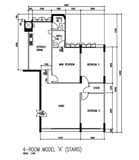 My HDB 4 Room, 4A Floor Plan