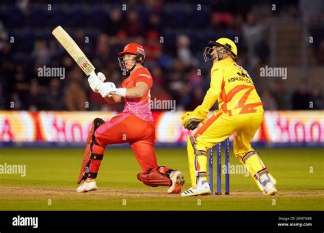 Welsh Fire's Tom Abell batting during The Hundred match at Sophia Gardens, Cardiff. Picture date ...