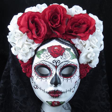 Right Red Mask for Day of the Dead/Dia de los