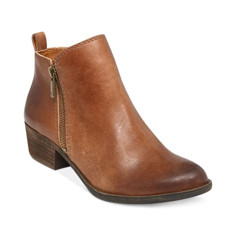 Lucky brand Women's Basel Booties in Brown (Toffee) | Lyst