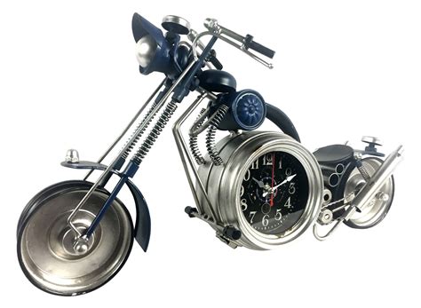 Motorcycle Clock - blue - Portman Studios