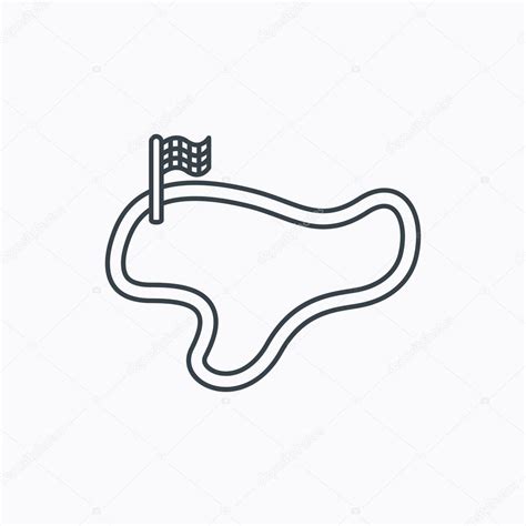 Race track or lap icon. Finish flag sign. ⬇ Vector Image by © Tanyastock | Vector Stock 80130620