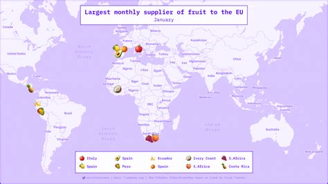 Where Europe’s fruit grows🍋 by u/mapsbyy - Maps on the Web