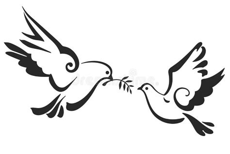 Christian Dove, Symbols of Peace Stock Vector - Illustration of curl ...