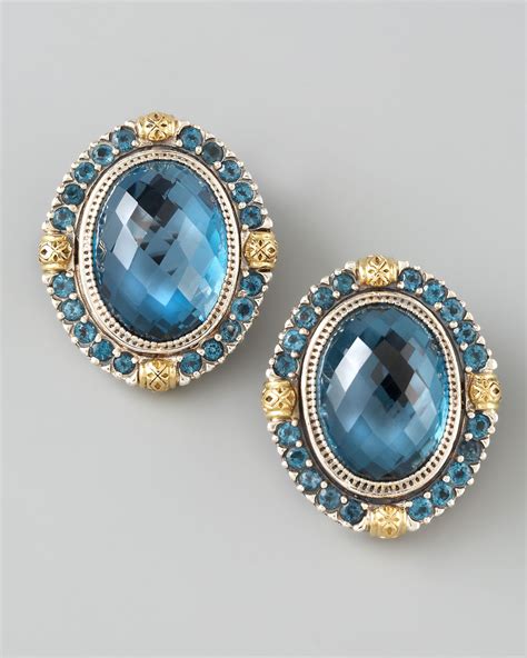 Konstantino London Blue Topaz Clip Earrings - Lyst