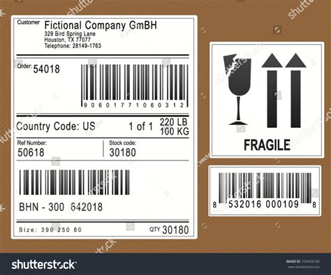 Packaging Labels Stickers Stock Vector 103433180 - Shutterstock