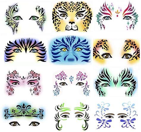 Printable Face Paint Stencils