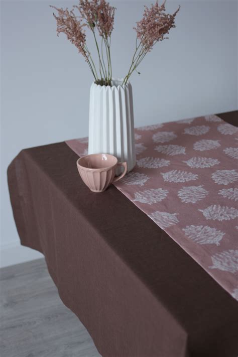 Beautiful brown linen tablecloth. Any individual size is possible. Brown Linen Tablecloth ...