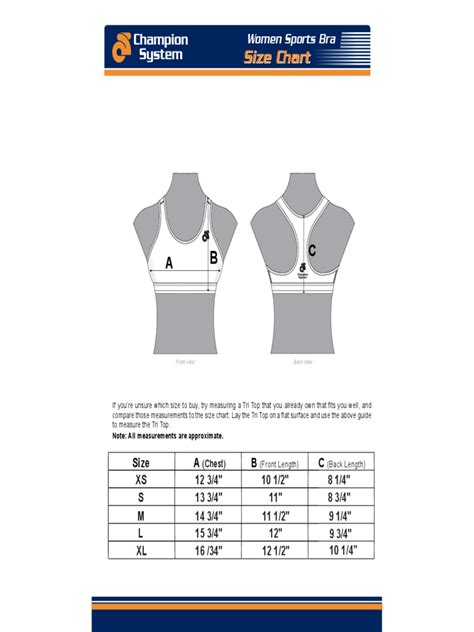 2024 Bra Size Chart - Fillable, Printable PDF & Forms | Handypdf