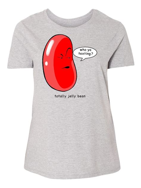 INKtastic - Easter Totally Jelly Bean Jealous Red Jelly Bean Women's Plus Size T-Shirt - Walmart ...