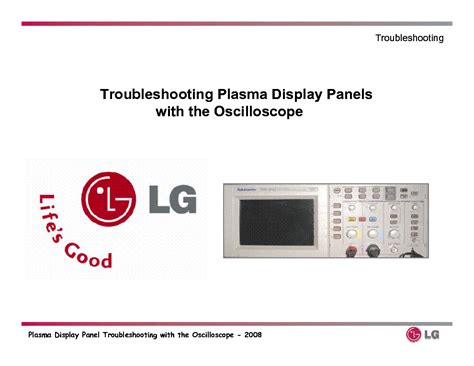 LG TROUBLESHOOTING PLASMA DISPLAY PANELS PDP WITH OSCILLOSCOPE GUIDE ...