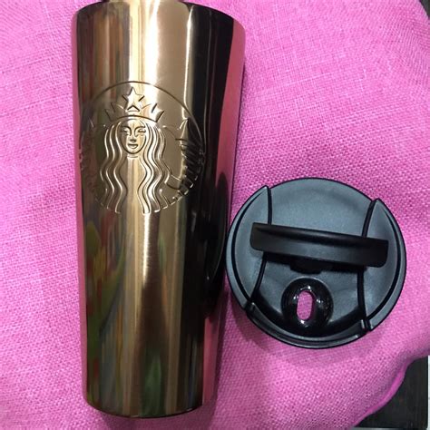 Starbucks Thermos Tumbler 16oz/473ml. Copper/Black/Stainless Steel ...