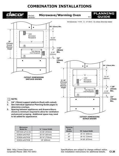 DACOR DCM24 W/ACTK27 PLANNING MANUAL Pdf Download | ManualsLib