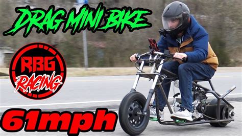 61MPH Drag Mini Bike Run!!! - YouTube